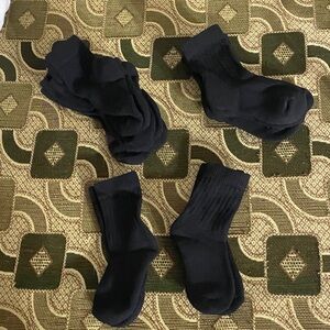 🧦 Bundle of 9 Kids Black Crew Socks – New